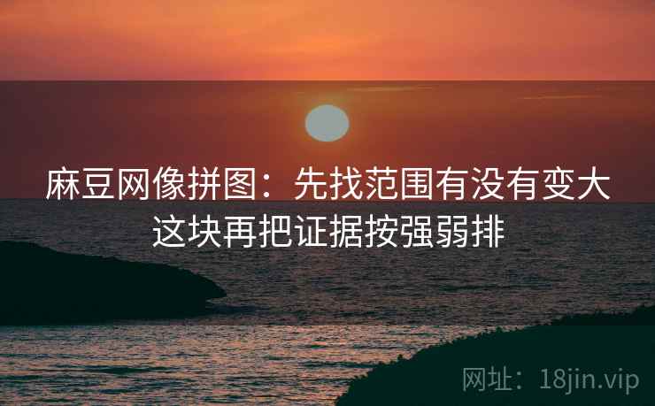 麻豆网像拼图：先找范围有没有变大这块再把证据按强弱排